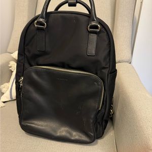 Lo & Sons Rowledge Backpack Large - black / gold color hardware / lavender int.